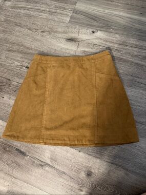 Abercrombie & Fitch Suede Skirt in Camel